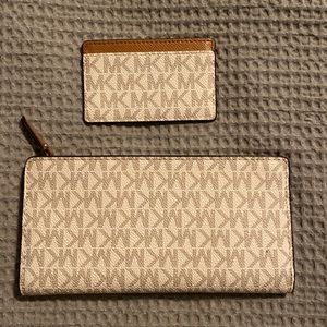 Michael Kors Wallet with matching slim credit card holder